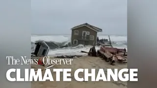 Video shows second home falling into the ocean on NC Outer Banks