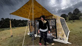 WE WERE CAUGHT IN A STORM IN THE CAMP| We Tried to Light a Stove in the Adverse Wind