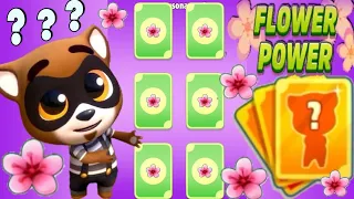 Talking Tom Gold Run FLOWER POWER event LUCKY CARD GENIE ANGELA Unlocked vs Raccoon Boss FIGHT