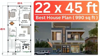 22x45 House Plan | 22x45 House Design | 22x45 House Plan 2 BHK | 22x45 East facing House Plan