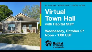 Virtual Town Hall with Memphis Habitat Leadership (Oct. 2021)