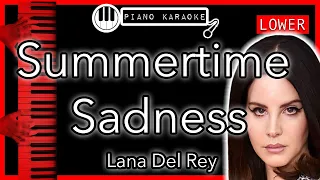 Summertime Sadness (LOWER -3) - Lana Del Rey - Piano Karaoke Instrumental