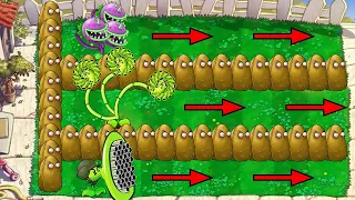 99 Threepeater Vs Gatling Pea Vs Chomper Vs Giga Gargantuar Vs Dr. Zomboss - Plants vs Zombies Hack