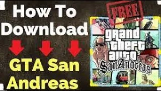 How to download GTA SAN ADREAS for FREE!!