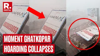 Mumbai Rains: Video Captures Final Moment Of Ghatkopar Hoarding Collapse | Mumbai Dust Storm
