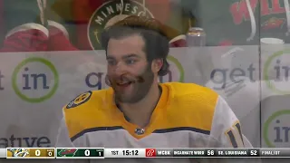 NHL Fight - Predators @ Wild - Kunin vs Foligno - 13/03/2022