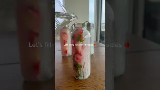 *DIY* FROZEN FRUIT INFUSED BOTTLES! #asmr #restock #satisfying #water #diy