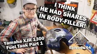 Yamaha XJR1300 Tank Modifications Part 1! Shoogly Shed Motors Episode 64