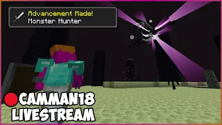 Getting the Monster Hunter Achievement by Killing the Ender Dragon camman18 Full Twitch VOD