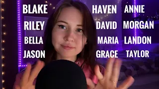 ASMR~Reading Your Names Part 1✨💖