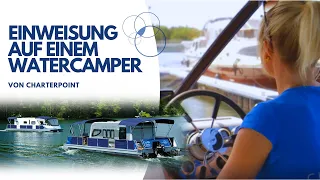 Charterpoint Müritz | Einweisung auf einem Watercamper