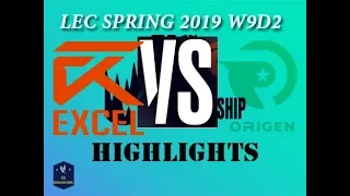 XL vs OG Highlights | LEC Spring 2019 Week 9 Day 2 | Excel vs Origen