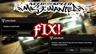 NFS Most Wanted unable to save alias | NFS Most Wanted Create a new alias?