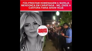 Desespero! Fas homenageiam na cidade onde Marília Mendonça faria o show de hoje! Sem palavras 😭😭