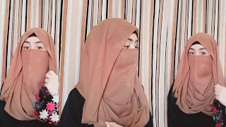 One minute Niqab tutorial | Instant Hijab Tutorial || Full Coverage Niqab style