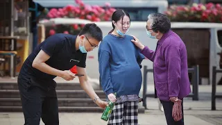Pregnant Woman Drinks Alone on the Street | Social Experiment