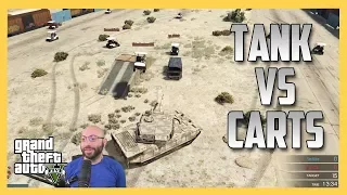 One Tank vs 15 Golf Carts - GTA V | Swiftor