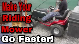 Make Your Craftsman Hydrostatic Lawn Mower Go Faster!