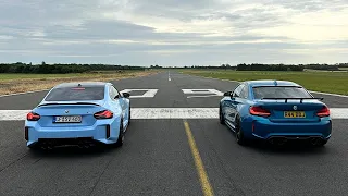 DRAG RACE! NEW 2023 BMW M2 VS BMW M2 COMPETITION!