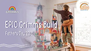 Grimm's Wooden Toys - An EPIC build with Dad! Which Grimm's Building Sets do you recognise?