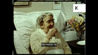 1960s UK, Sickbay, Nurse Giving Medicine to Patient, 16mm