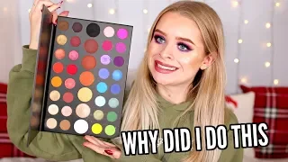 FULL FACE USING ONLY ONE EYESHADOW PALETTE.. RIP TO MY SKIN | sophdoesnails