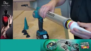 Makita DCG180ZBK 18 V LXT Wireless Caulking Gun in a Roller Suitcase