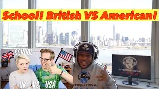 School! British VS American! | Evan Edinger & Emma Blackery (AMERICAN REACTION)