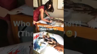 Riawna Capri published this video of Nina Dobrev signing posters of ' xXx: Reactivated