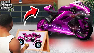 Franklin Draw The Fastest God Bike Uses Magical Painting in GTA 5 || Gta 5 Tamil