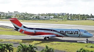 INCREDIBLY LOUD - 48 Year Old DC-9 BLASTS out of St. Maarten!