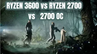 Ryzen 5 3600 vs Ryzen 7 2700 stock vs 2700 OC | 12 Games Tested