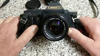 Canon T70, 1984-1987, loading with Fujifilm C200