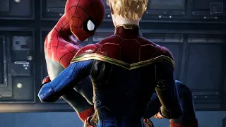 Captain Marvel Saves Spider-Man From Modok Scenes in Marvel Future Revolution
