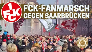 Kaiserslautern Fanmarsch vor dem Derby gegen Saarbrücken | 17.04.2022