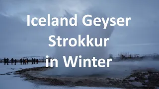 Iceland Geyser Strokkur in Winter 2023