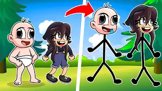 NOS CONVERTIMOS EN STICKMAN! 😱😂 BEBE NOOB Y BEBE NOOBSI SE CONVIERTEN EN PALOS EN MINECRAFT