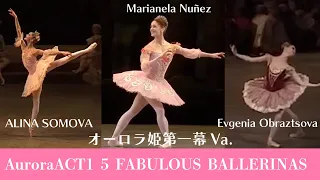 【厳選バレエ】Marianela Nuñez他4人 オーロラ姫第1幕Va.| Who is your favorite  ballerina in  Act1 Aurora variation?