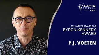 P.J Voeten receives the Byron Kennedy Award | 2019 AACTA Awards presented by Foxtel