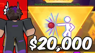 I Spent $20,000 On HALLOWEEN Spins In Roblox Blade Ball (INFINITY)
