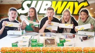 Last to STOP Eating SUBWAY Wins £1,000 - Challenge *VS YOUTUBERS*