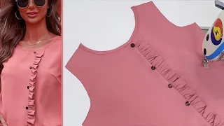 🌺 Easy blouse neck design cutting and stitching ✅️ Sewing trick and techniques
