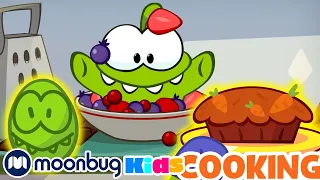 Cut The Rope - Stay at home with Om Nom: Cooking | ABC 123 Moonbug Kids | Fun Cartoons | Learning