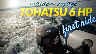 Tohatsu 6 HP 4 stroke + Inflatable boat ARTsport 380 maiden voyage, how to assemble your boat