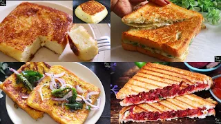 I've never eaten such delicious toast❗️🔝 4 Simple and delicious toast recipes |Easy Breakfast Recipe