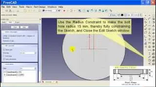 01a Intro to FreeCAD's Part Design Workbench Parts 1 and 2 (with audio)