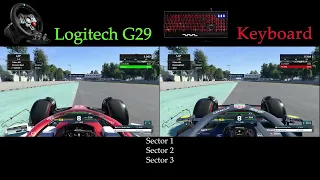 F1 22 Wheel vs Keyboard | Mexico PB Lap comparison