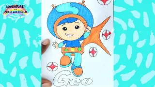 Let's Color In: Geo from Umizoomi - Learn Colors with Coloring Pages