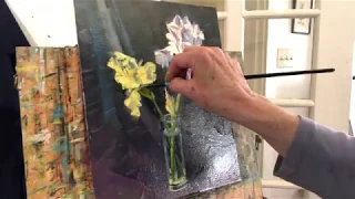 Two Irises painting demonstration