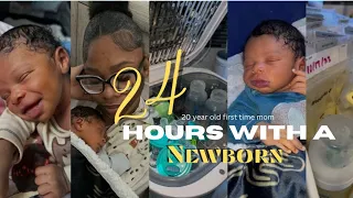 REALISTIC* 24 hours with a newborn | Vlog | 20 year old first time mom